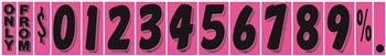 Windshield Fluorescent Numbers - 7 1/2 inch Chartreuse & Black